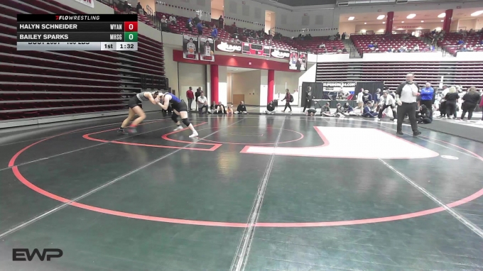 Origo Halyn 130 lbs Round Of 16 - Halyn Schneider, Wyandotte HS Girls vs Bailey ...