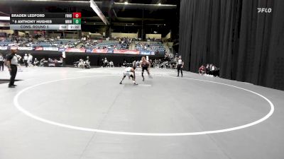125 lbs Cons. Round 5 - 5 Anthony Hughes, Marian vs Braden Ledford, Friends