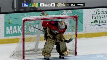 Charlottetown's Donald Hickey Snags Puck For Impressive Glove Save