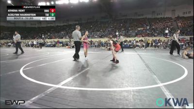 78 lbs Quarterfinal - Athena Kent, Duncan Demon Wrestling vs Acelynn Hauenstein, Tiger Trained Wrestling