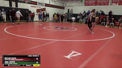 132 lbs Cons. Round 2 - Ben White, Clear Creek-Amana vs Rylan Gaul, West Delaware, Manchester