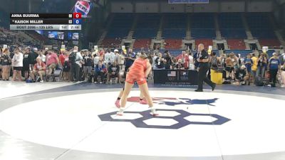 135 lbs Cons. Rd Of 16 - Anna Buurma, Michigan vs Kaison Miller, Kansas