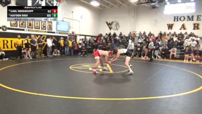 157 lbs Semifinal - Hayden Ries, Riceville vs Cael Weisskopf, HLV, Victor