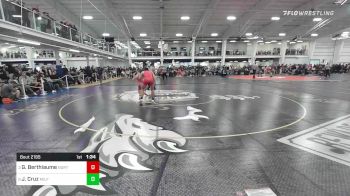 182 lbs Quarterfinal - Greg Berthiaume, North Attleborough vs Jack Cruz, Milford