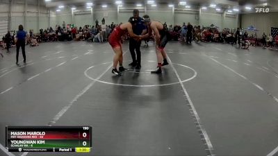 190 lbs Round 7 (8 Team) - Youngwan Kim, Scanlan WA vs Mason Marolo, Mat Assassins Red