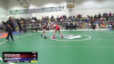 131 lbs Champ. Round 1 - Kaylyn Williams, Sacramento City College vs Zitlali Sarmiento, Mt. San Antonio College