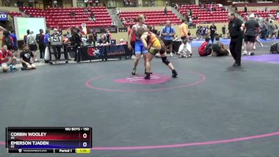 150 lbs Semifinal - Corbin Wooley, OK vs Emerson Tjaden, KS