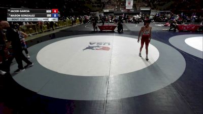 120 lbs Champ. Rd Of 64 - Jacob Garcia, Madera South High School Wrestling vs Mason Gonzalez, East Bakersfield High School Wrestling