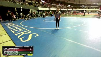 Rookie K-2 40 Quarterfinal - Layla Woodward, Tabb Wrestling Club vs Carter Edwards, Bull Island Grappling