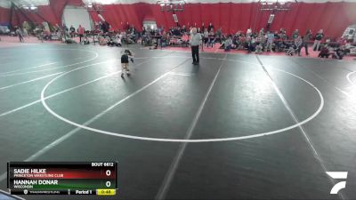 50-55 lbs Cons. Semi - Hannah Donar, Wisconsin vs Sadie Hilke, Princeton Wrestling Club