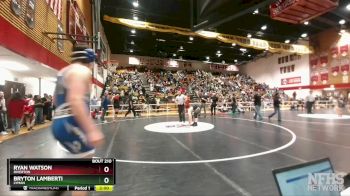 215 lbs Quarterfinal - Bryton Lamberti, Lyman vs Ryan Watson, Riverton