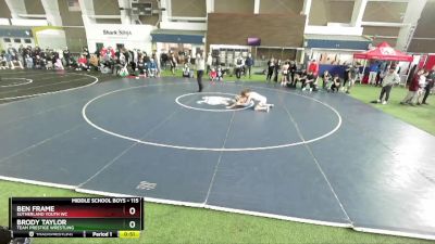 115 lbs 3rd Place Match - Ben Frame, Sutherland Youth WC vs Brody Taylor, Team Prestige Wrestling