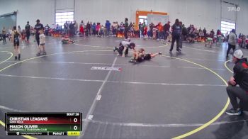 60 lbs Semifinal - Mason Oliver, Summerville Takedown Club vs Christian Leagans, Hard Rock