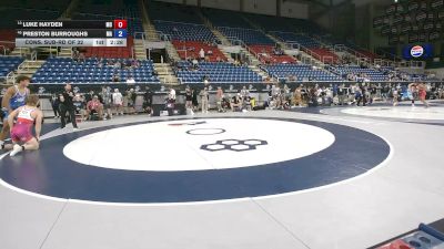 175 lbs Cons. Sub-rd Of 32 - Luke Hayden, Missouri vs Preston Burroughs, Massachusetts