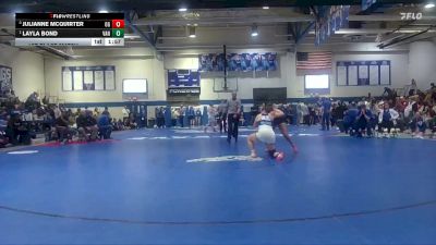 Girls 165 lbs 1st Place Match - Layla Bond, Vancleave High School vs Julianne McQuirter, Oak Grove High School