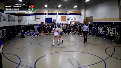 112 lbs Quarterfinal - Isabella Johnson, Fort Leboeuf Hs vs Emma Spencer, Saegertown Hs