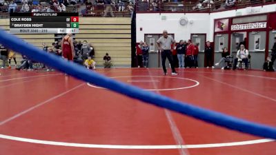 215 lbs Cons. Round 2 - Brayden Hight, Tipton H.S. vs Cole Ross, Owen Valley