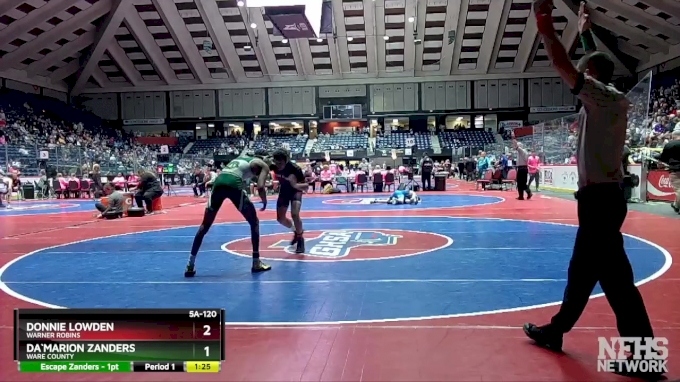 5A-120 Lbs Champ. Round 1 - Donnie Lowden, Warner Robins Vs Da`Marion ...