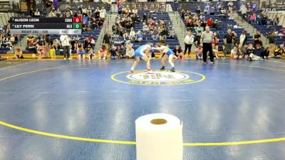 106 lbs Cons. Semi - Alison Leon, Connellsville vs Lily Perri, Mount Lebanon Hs