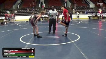 130 lbs 3rd Place Match - Alec Sinkler, Cedar Creek vs Dante Martinez, Unattached