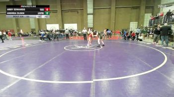 135 lbs Cons. Round 2 - Andrea Olsen, Lafayette vs Abby Edwards, Yukon