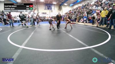 52 lbs 3rd Place - Clayton Brady, Barnsdall Youth Wrestling vs Kaiser Ailey, Blackwell Wrestling Club