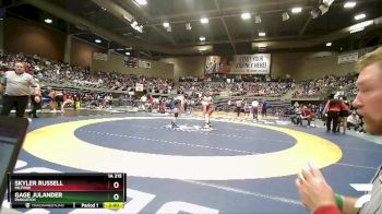 1A 215 lbs Semifinal - Gage Julander, Panguitch vs Skyler Russell, Milford