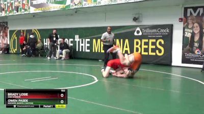 132 lbs Cons. Round 2 - Brady Losie, Oak Harbor vs Owen Pasek, Hoover (North Canton)