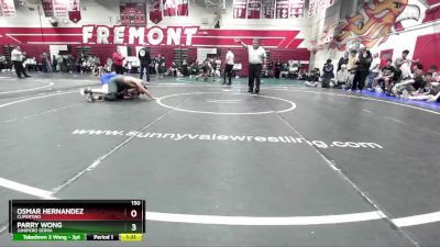 150 lbs Champ. Round 1 - Parry Wong, Junipero Serra vs Osmar Hernandez, Cupertino