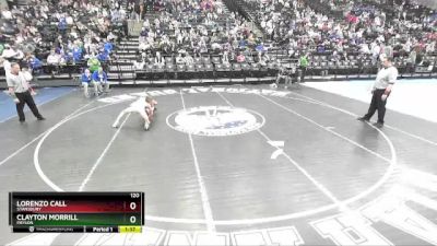 120 lbs Cons. Round 2 - Clayton Morrill, Payson vs Lorenzo Call, Stansbury