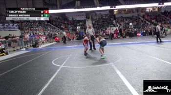 110 lbs 3rd Place Match - Harley Fields, Caney Valley vs Brinley Matthias, Sabetha Kids