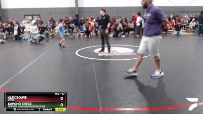 67 lbs Cons. Round 1 - Kapono Erece, Thunder Mountain Wrestling Club vs Alex Bowie, NWWC