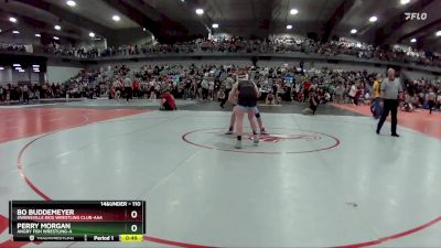 110 lbs Cons. Round 3 - Perry Morgan, Angry Fish Wrestling-A vs Bo Buddemeyer, Owensville Kids Wrestling Club-AAA