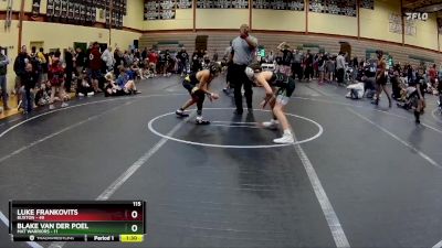 115 lbs Round 4 (10 Team) - Blake Van Der Poel, Mat Warriors vs Luke Frankovits, Buxton