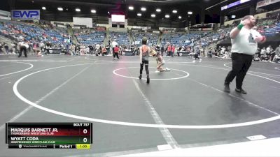 55 lbs Cons. Round 2 - Marquis Barnett Jr., Thunderbird Wrestling Club vs Wyatt Coda, Independence Wrestling Club