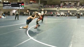 133 Championship Bracket Cons. Round 2 - Paul Keeku, Union Grove vs Carson Kim, Minnetonka