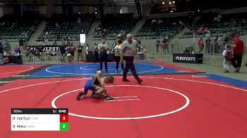 52 lbs 2nd Place - Bear VanTuyl, Coweta Tiger Wrestling vs Braesyn Maka, Chaparral Kids Wrestling Club