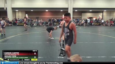 92 lbs Round 2 (6 Team) - Carson Carter, Backyard Brawlers vs Roman Cook, Contenders Wrestling Academy Green