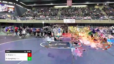 91 lbs Round Of 16 - Corey Rivera, Paulsboro, NJ vs Parker Humphrey, Pennington, NJ