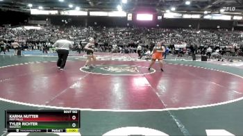 152 lbs Cons. Round 3 - Tyler Richter, Wasatch vs Karma Nutter, Post Falls