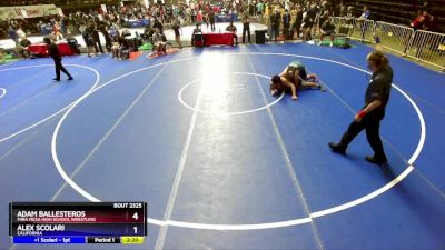 285 lbs Champ. Round 2 - Adam Ballesteros, Mira Mesa High School Wrestling vs Alex Scolari, California