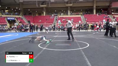 64 lbs Cons. Round 6 - Jakoby Monroe, WR - Topeka Blue Thunder vs Sutton Hawley, Keystone Kids Wrestling