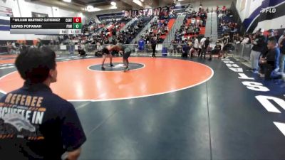190 lbs Semifinal - Lewis Fofanah, Poway vs William Martinez Gutierrez, Centennial (Corona)