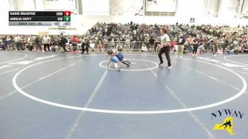 80 lbs Quarterfinal - Sadie Bradtke, Cato Blue Devils Wrestling vs Amelia Doty, Bear Cave Wrestling