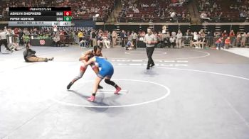 G 114 lbs Cons. Round 2 - Ashlyn Shepherd, Basile Girls vs Piper Norton, Live Oak Girls