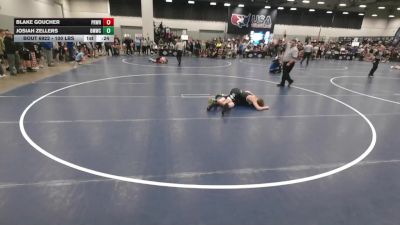 100 lbs Cons. Quarters - Josiah Zellers, Open Mats Wrestling Club vs Blake Goucher, Prodigy Wrestling