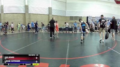 84 lbs Quarterfinal - Jax Ayars, OH vs Ledge Hatinger, MI