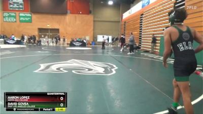 133 lbs Quarterfinal - David Govea, East Los Angeles College vs Aaron Lopez, Santa Ana College