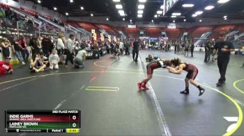 67 lbs 3rd Place Match - Indie Garms, Onaway Area Wrestling vs Lainey Brown, Portland WC