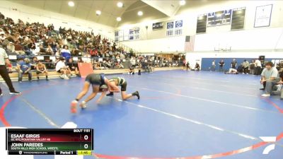 126 lbs Champ. Round 2 - Esaaf Girgis, OC RTC/Fountain Valley HS vs John Paredes, South Hills High School Wrestl